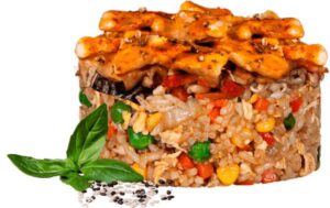 Жареный рис по тайски с курицей